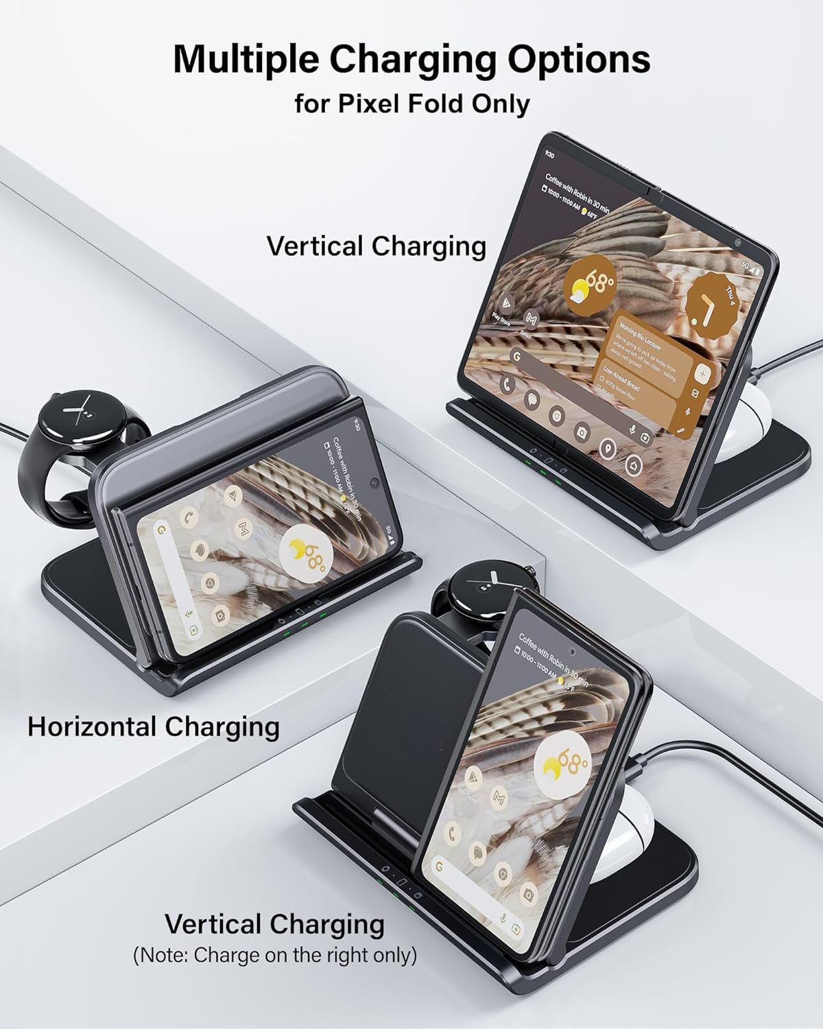 3 In 1 Fast Wireless Charger for Google Pixel Fold Series