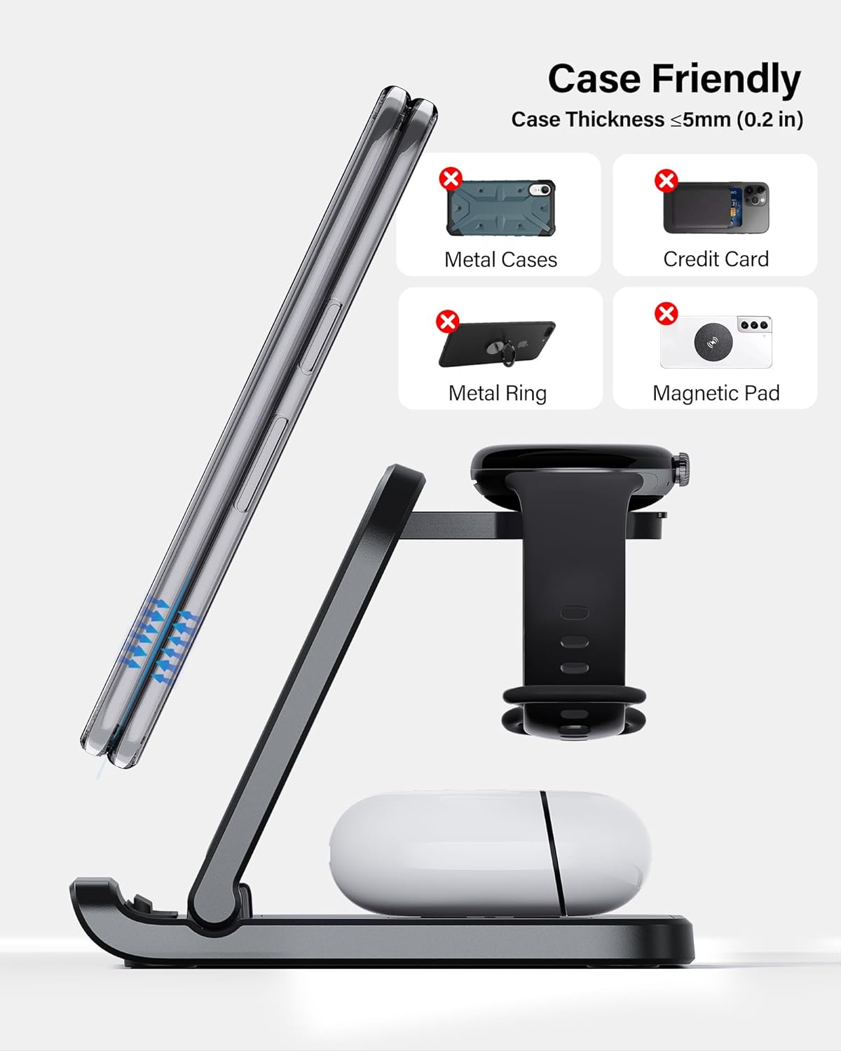 3 In 1 Fast Wireless Charger for Google Pixel Fold Series