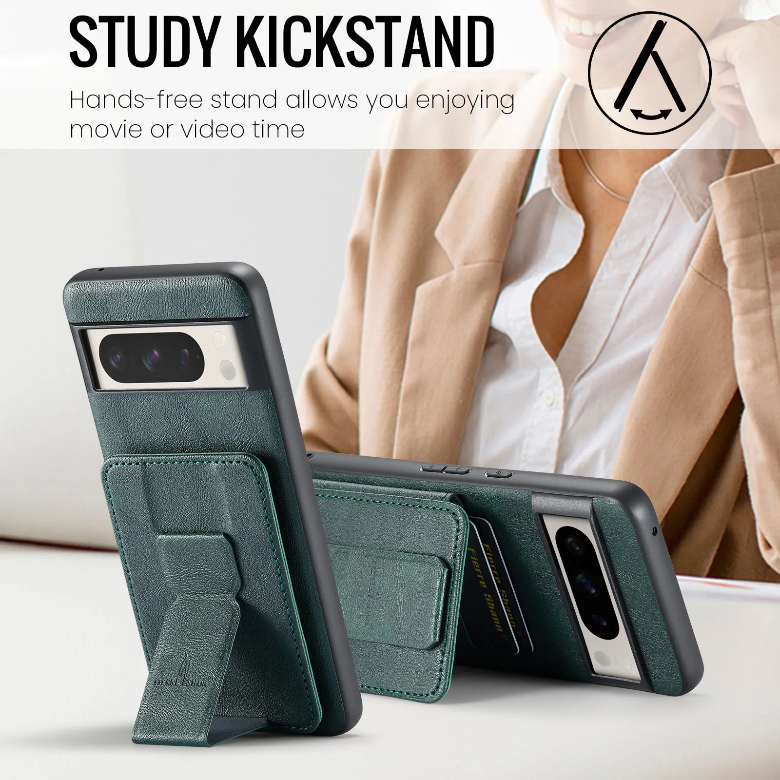 Premium Google Pixel 8A Leather Wallet Case