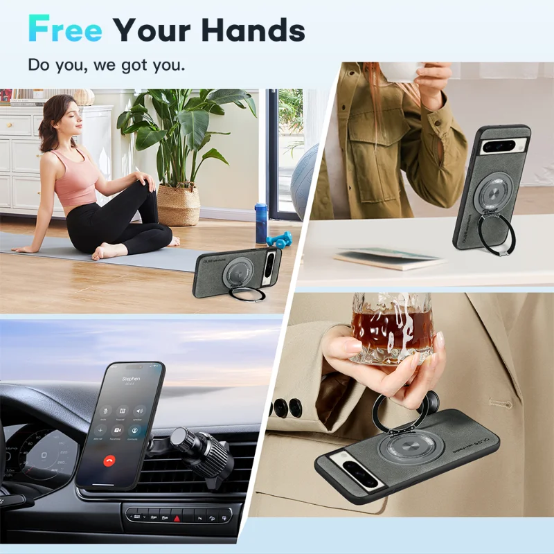 Leather Magnetic Case with Bracket