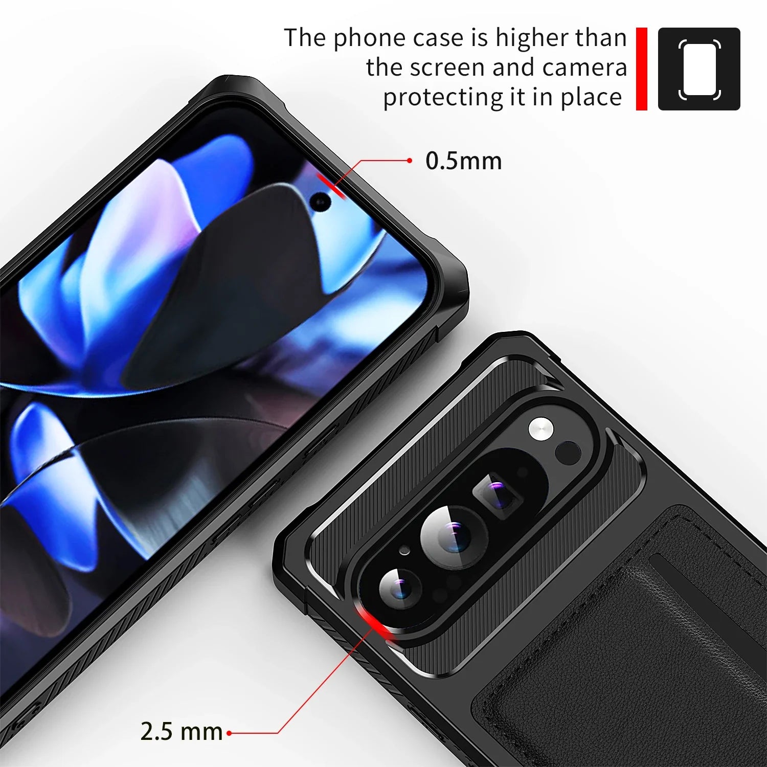 Leather Wallet Case For Google Pixel Series