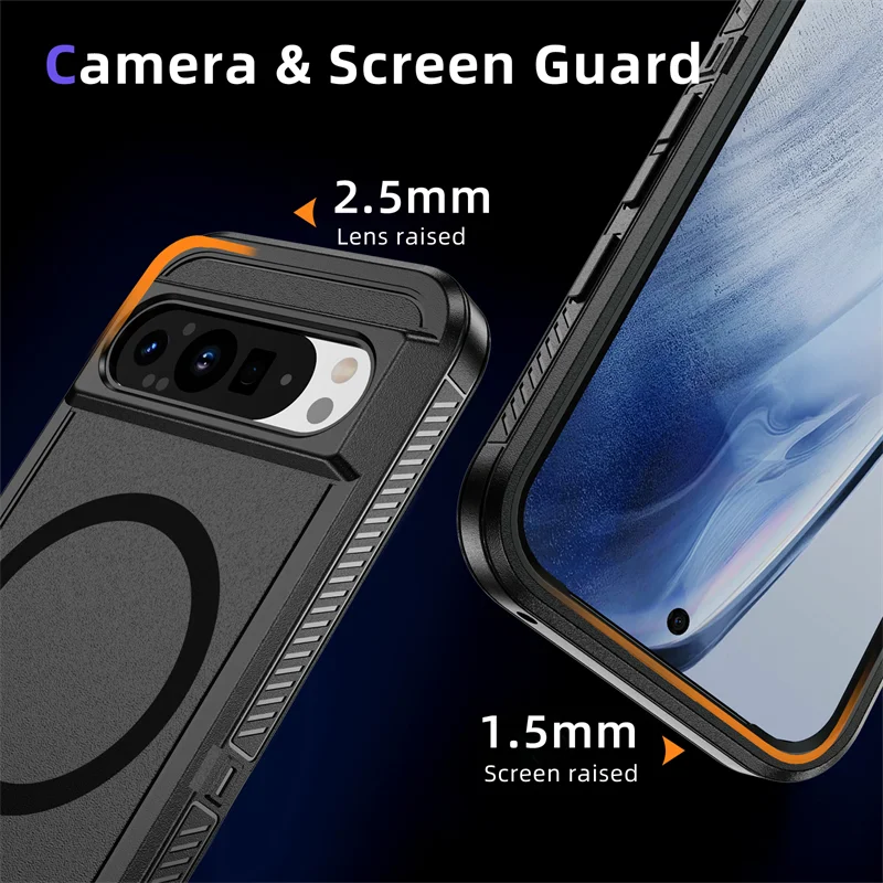 Magnetic Armor Case For Google Pixel  Series