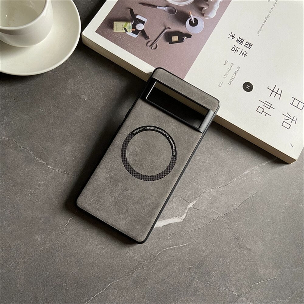 Luxury Magsafe Leather Case For Google Pixel 7 Series