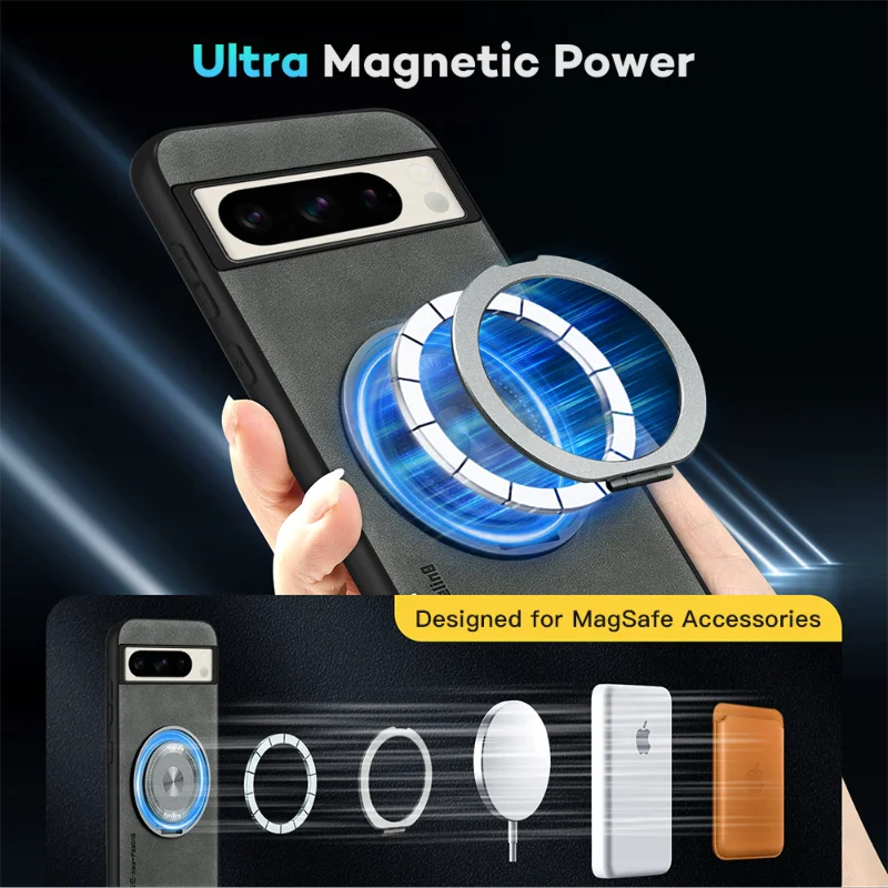 Leather Magnetic Case with Bracket