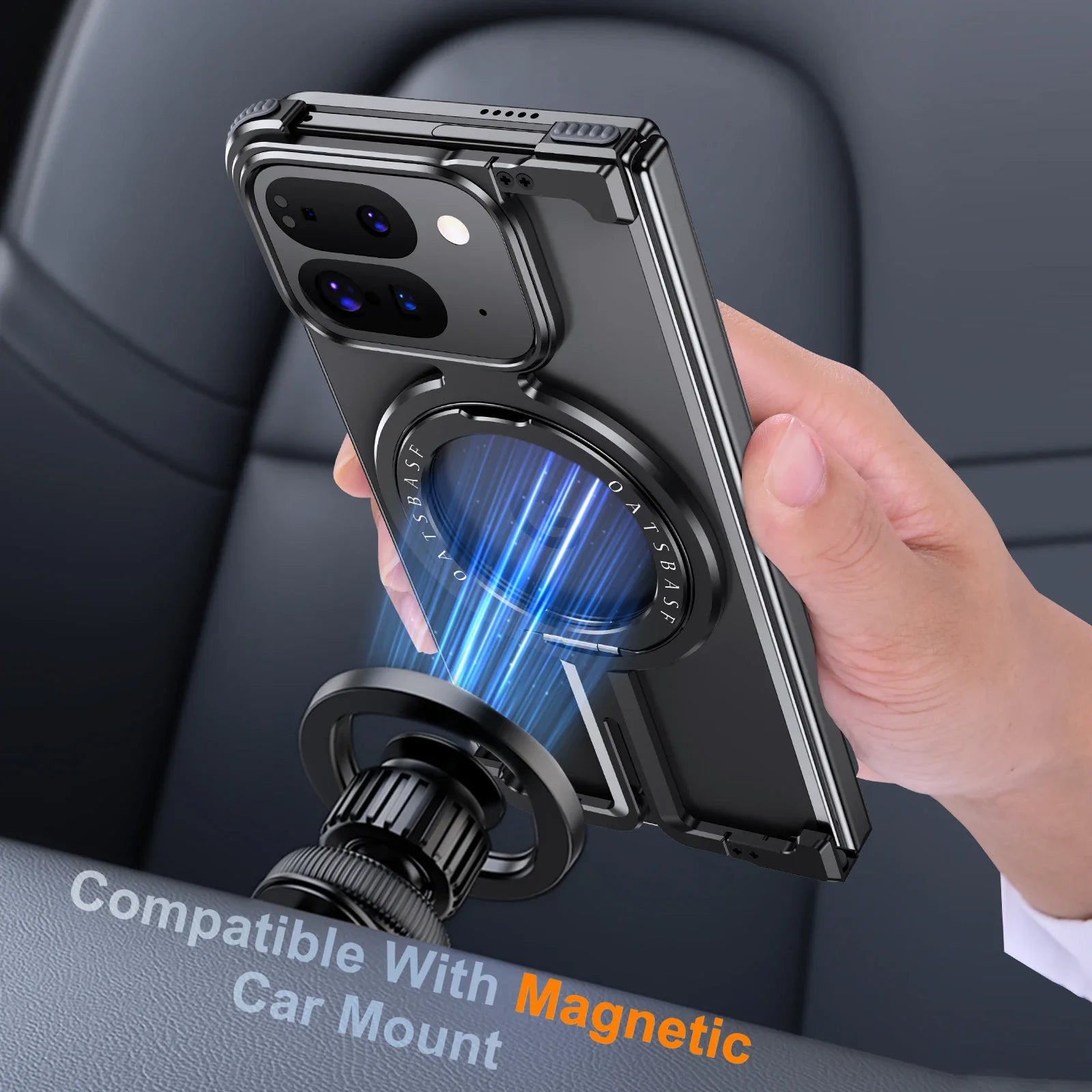Magnetic Frameless Case & Rotatable Stand