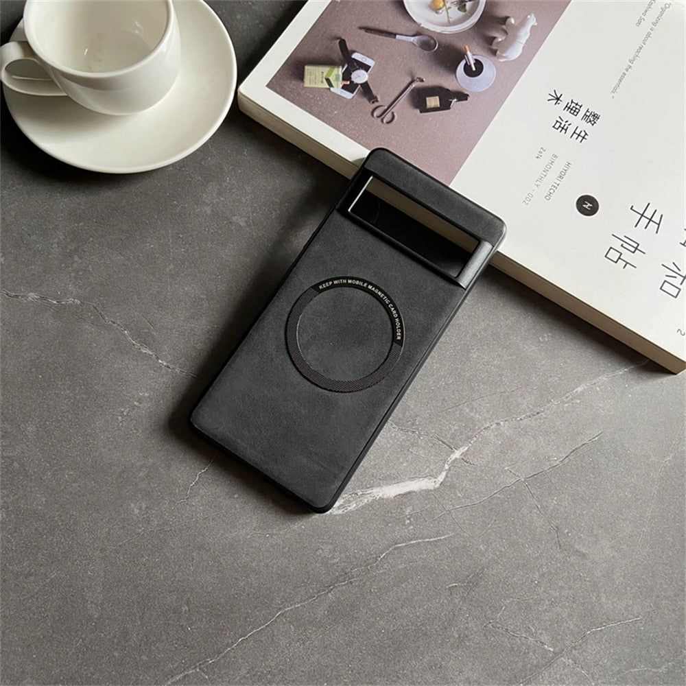 Luxury Magsafe Leather Case For Google Pixel 7 Series