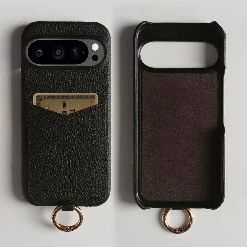 Crossbody Leather Case with Card Holder For Pixel Series