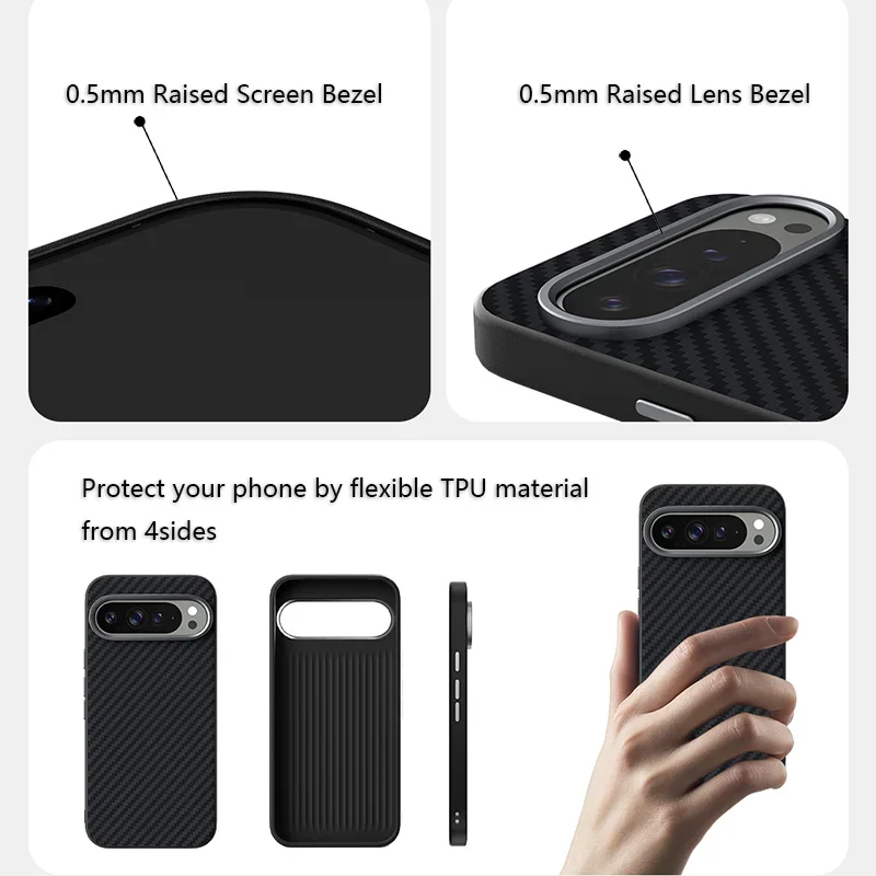 Carbon Fiber Texture Case For Pixel Series