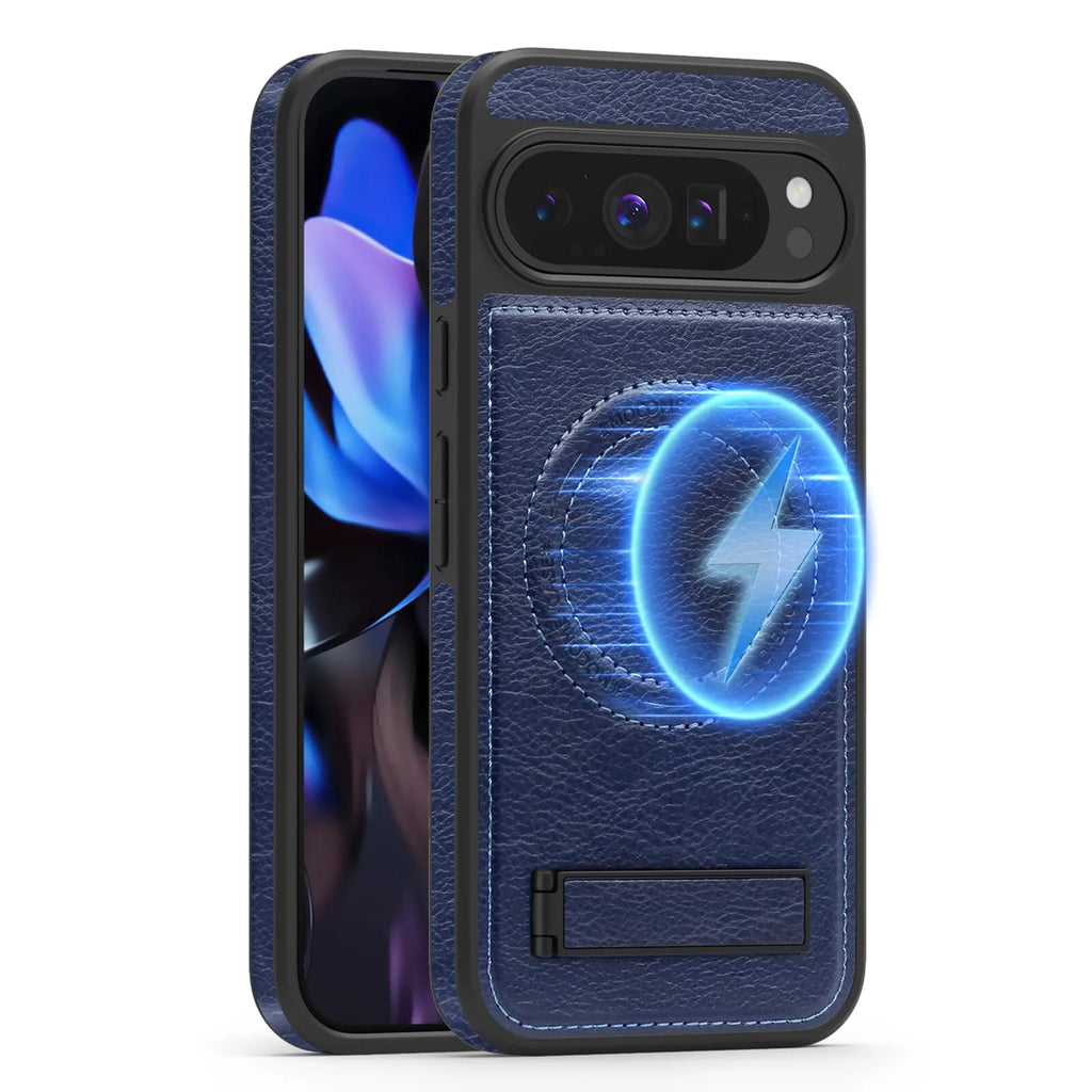 Premium Leather MagSafe Case with Kickstand for Google Pixel