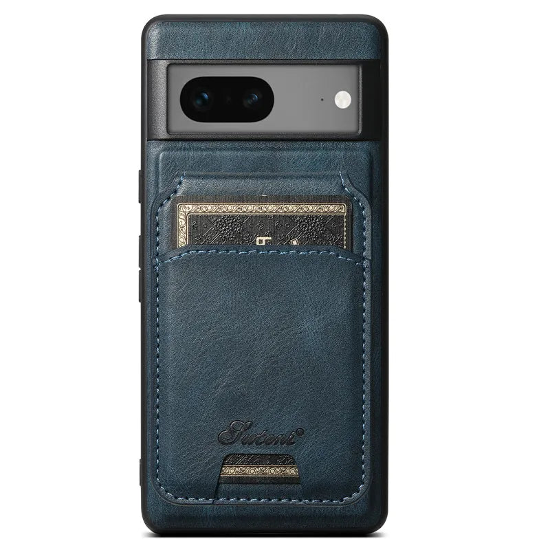 Leather Magsafe Case with Wallet For Pixel Series