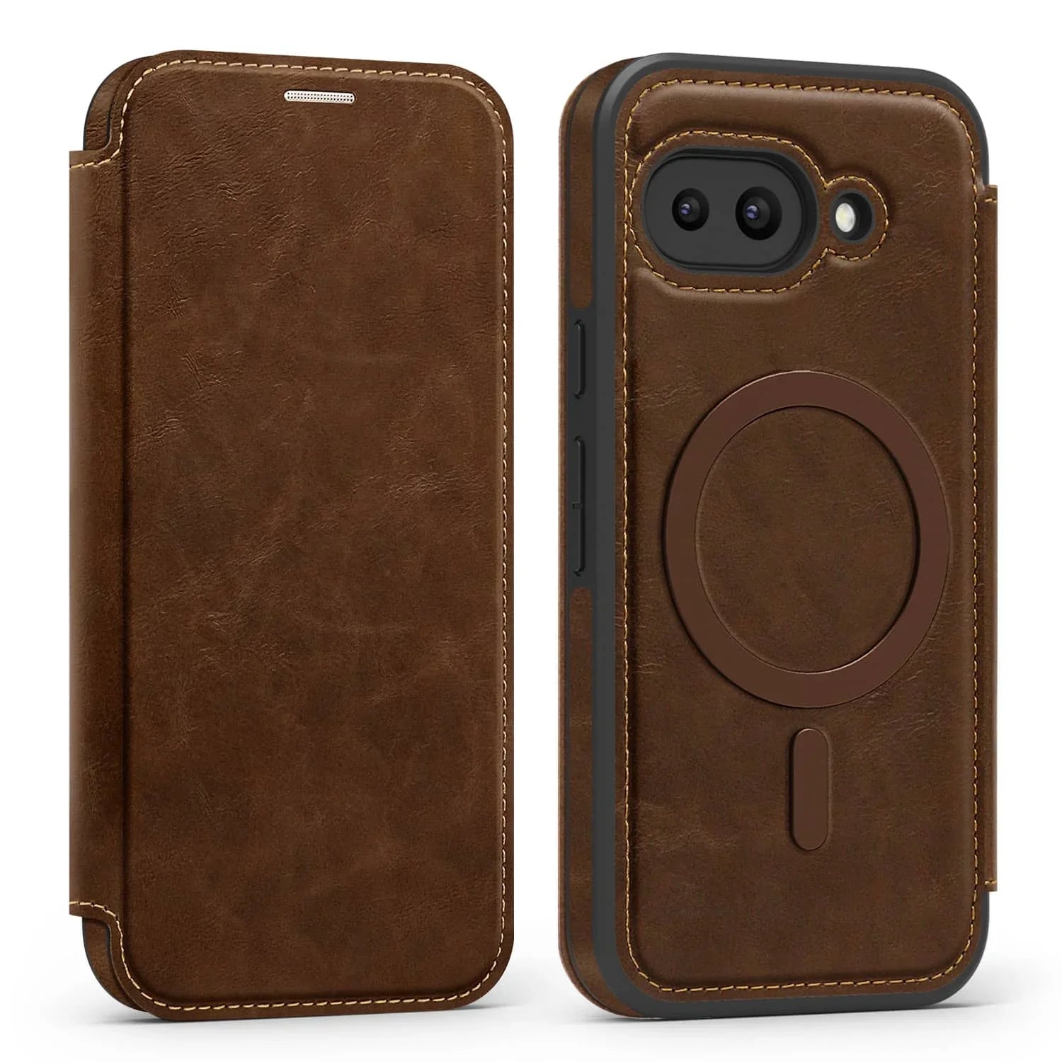 Magnetic Leather Case with Card Holder For Google Pixel Series