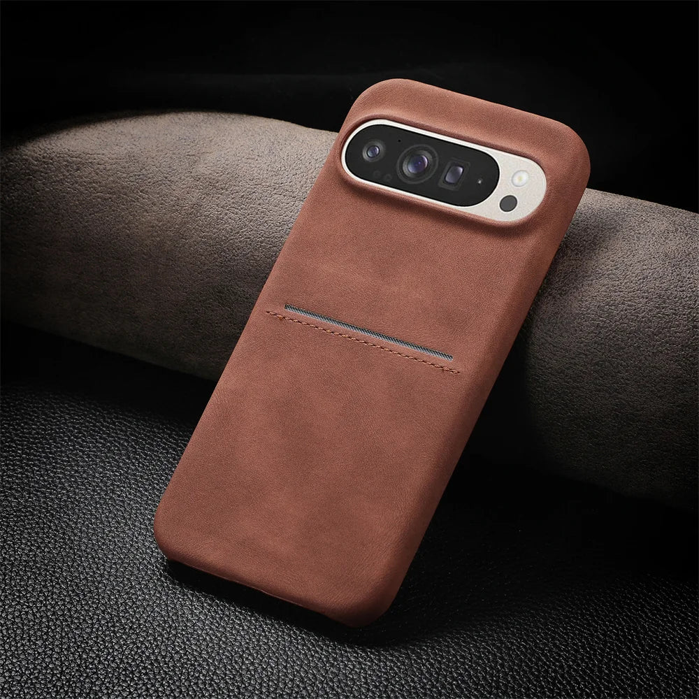 Card Slot Leather Case For Google Pixel Series